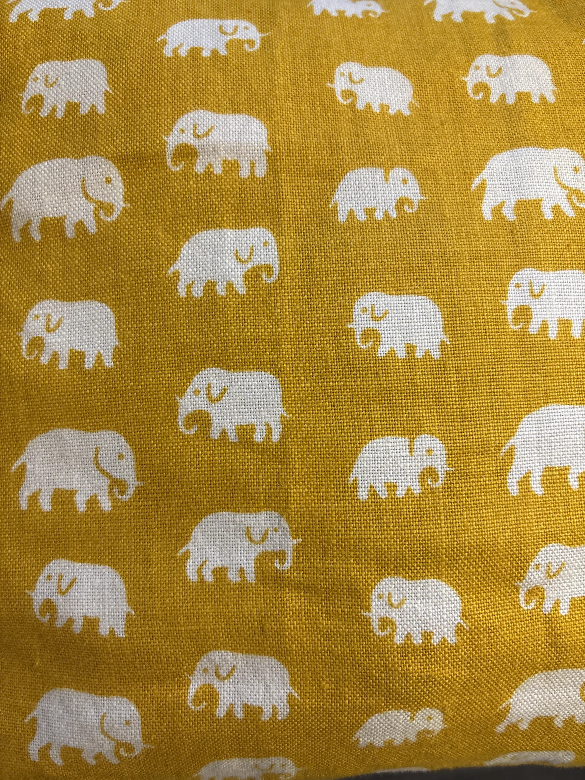 Kudde elefant gul svenskt tenn